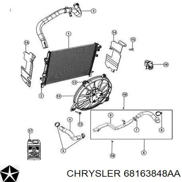 Fluido de esfriamento Chrysler 68163848AA preço, a partir de 59,23 USD