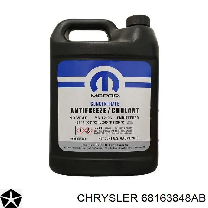 68163848AB Chrysler Fluido de esfriamento