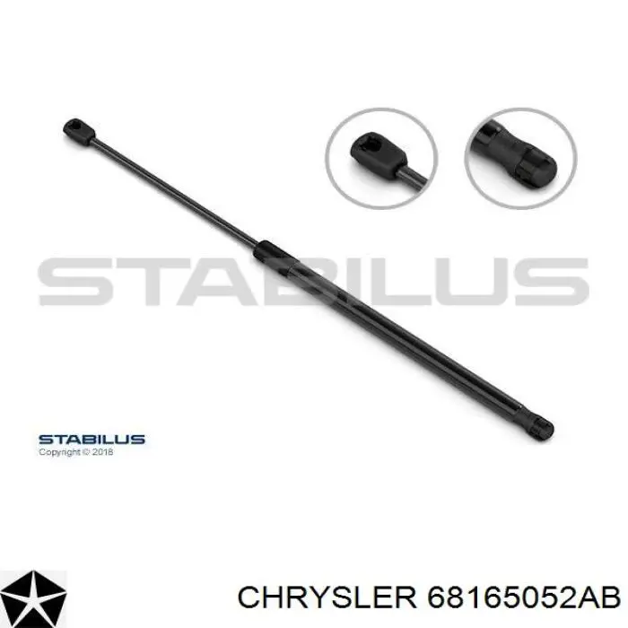 68165052AB Chrysler Amortecedor de tampa de porta-malas (de 3ª/5ª porta traseira)