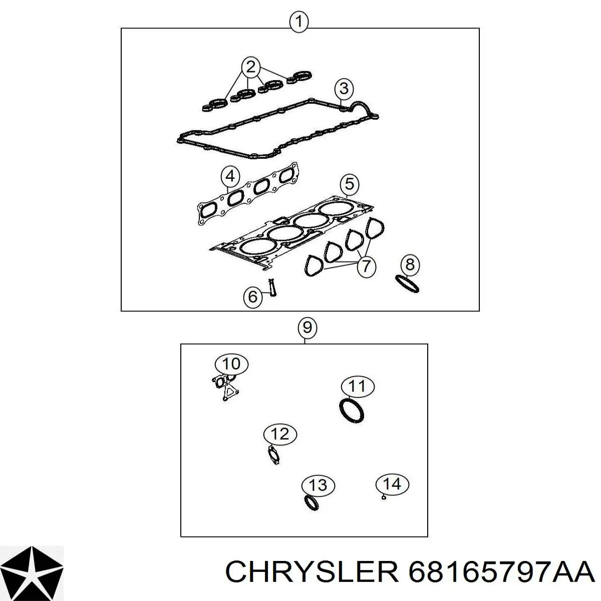 Kit de vedantes de motor completo para Jeep Compass  MP