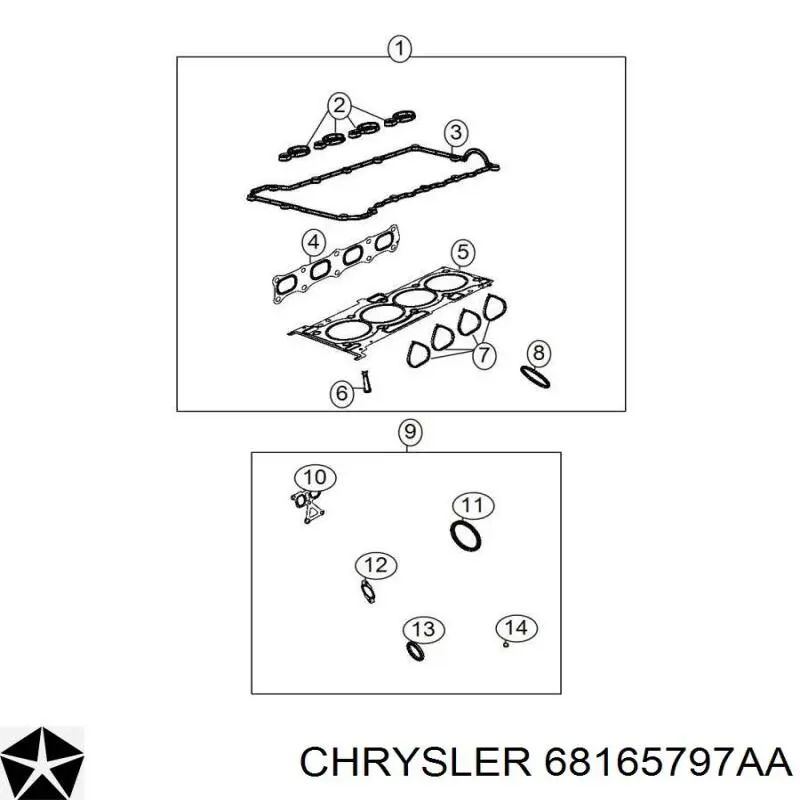 Kit de vedantes de motor completo Jeep Compass  MP