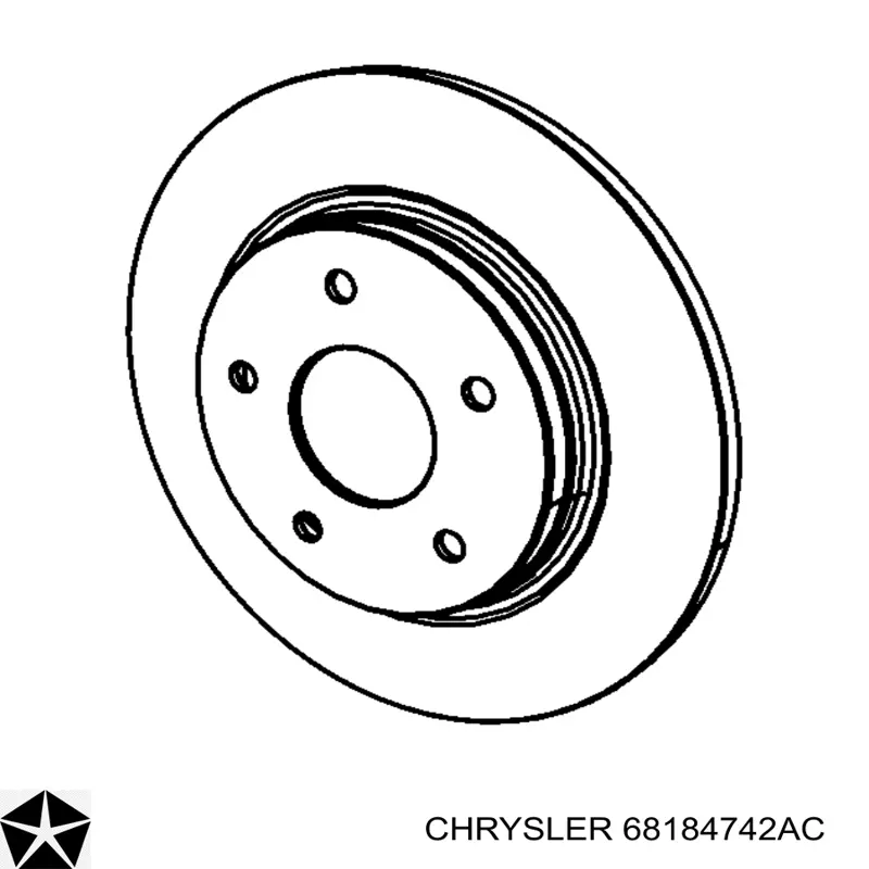 Compre 68184742AC Chrysler Cubo traseiro direito