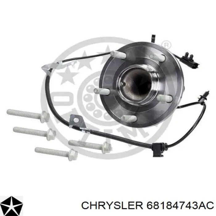 68184743AC Chrysler Cubo traseiro esquerdo