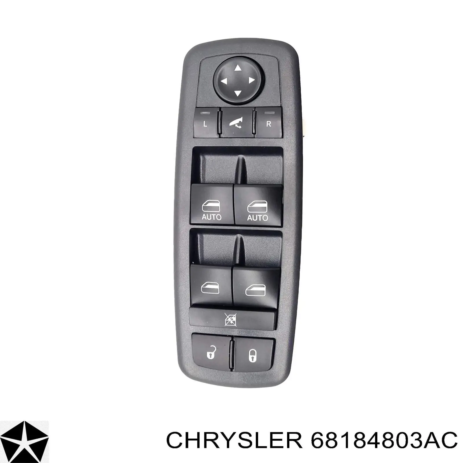 68184803AA Chrysler Unidade de botões dianteira esquerda de controlo de elevador de vidro
