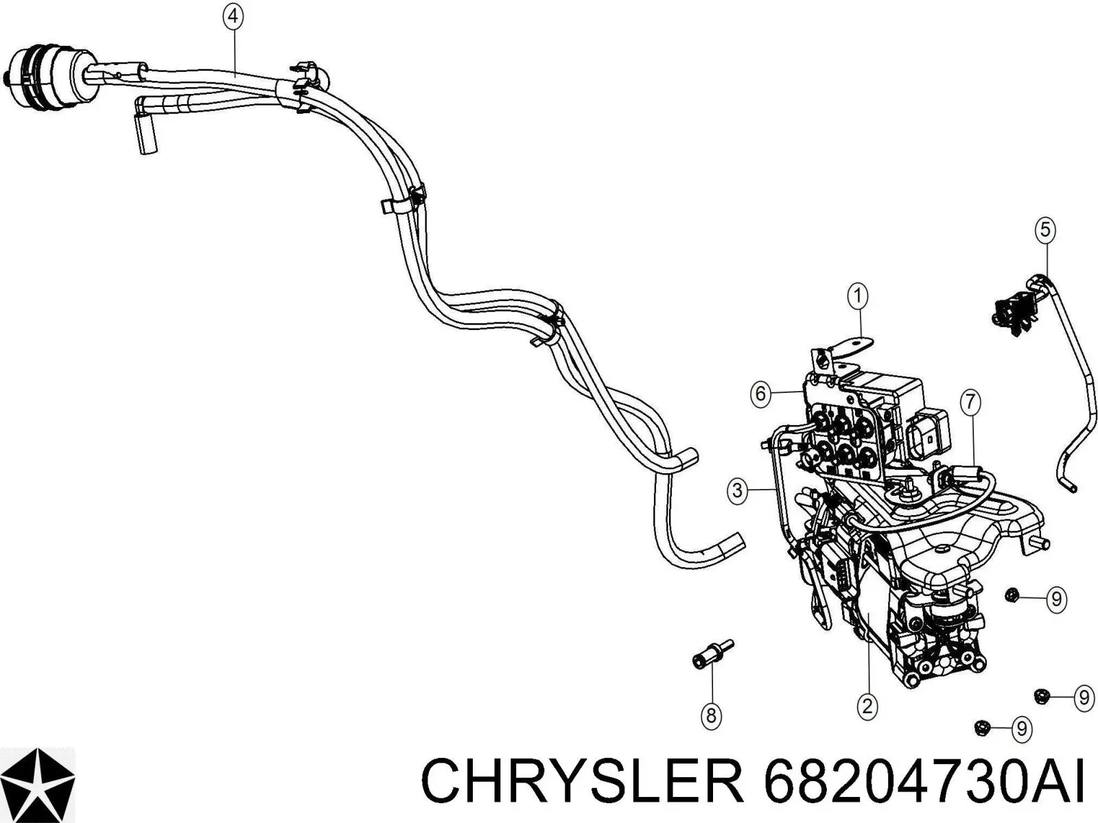 Compressor de bombeio pneumático (de amortecedores) Chrysler 68204730AI preço, a partir de 369,46 USD