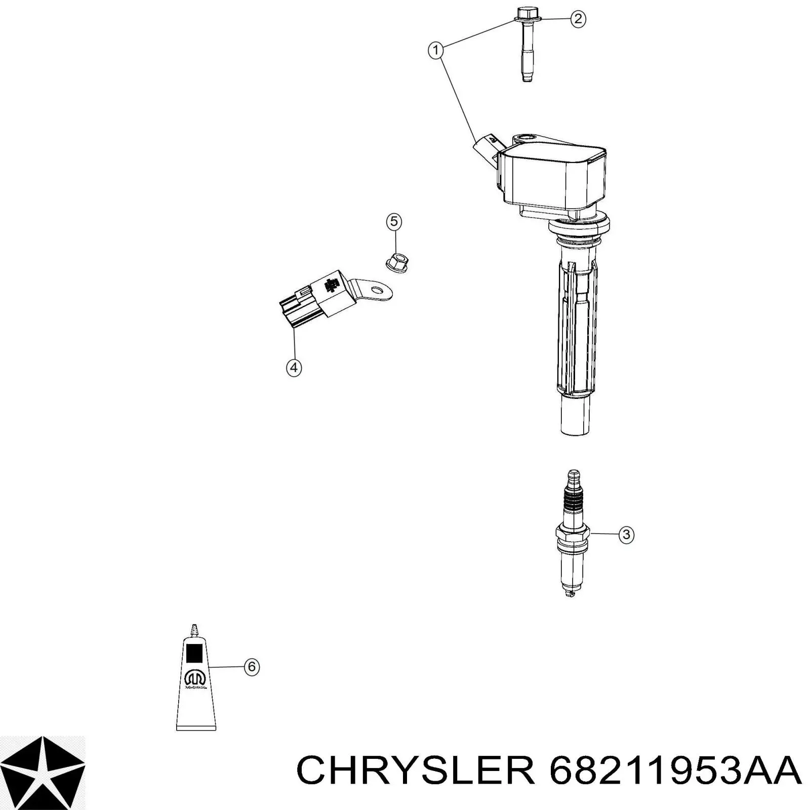 68211953AA Chrysler Bobina de ignição