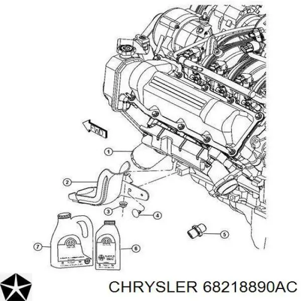 68218890AC Chrysler Óleo para motor