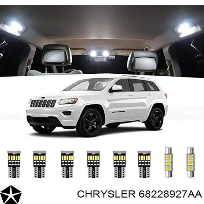 68225282AA Chrysler Lanterna da luz de fundo de matrícula traseira