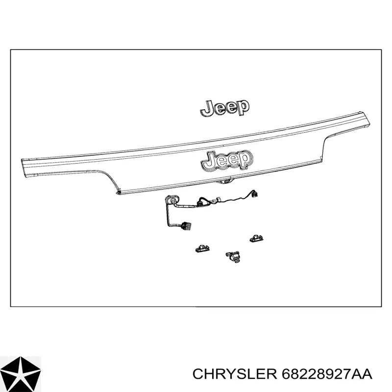 Compre 68228930AA Chrysler Lanterna da luz de fundo de matrícula traseira