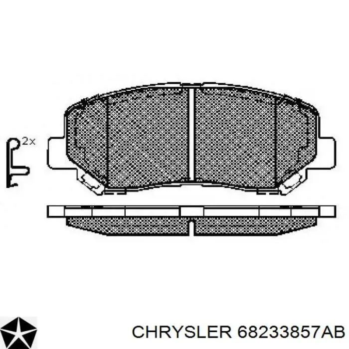 Sapatas do freio dianteiras de disco Chrysler 68233857AB preço, a partir de 44,66 USD