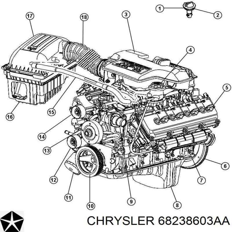Bobina de ignição Chrysler 68238603AA preço, a partir de 38,14 USD