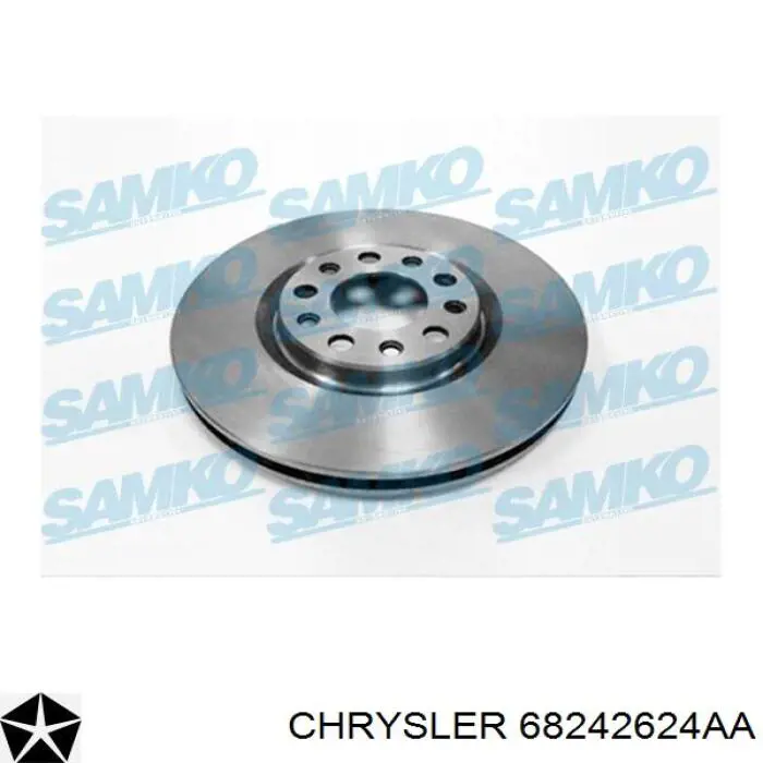 68242624AA Chrysler Disco do freio dianteiro