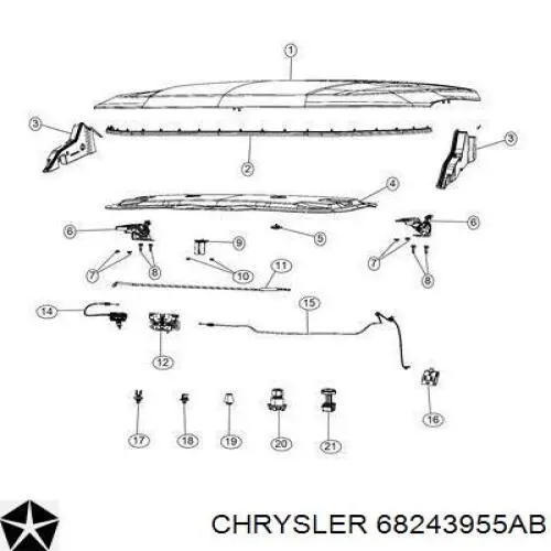 68243955AB Chrysler Capota