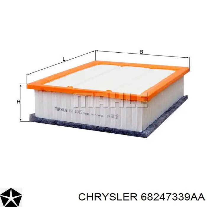Filtro de ar Chrysler 68247339AA preço, a partir de 17,21 USD