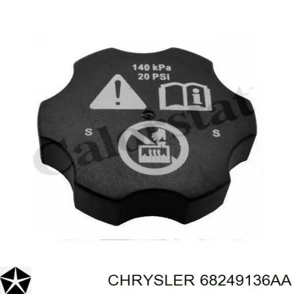 Tampa (tampão) do tanque de expansão Chrysler 68249136AA preço, a partir de 4,60 USD