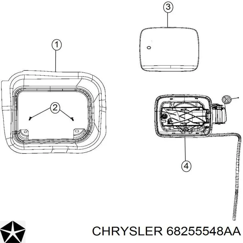68255548AA Chrysler Alcapão do tanque de combustível