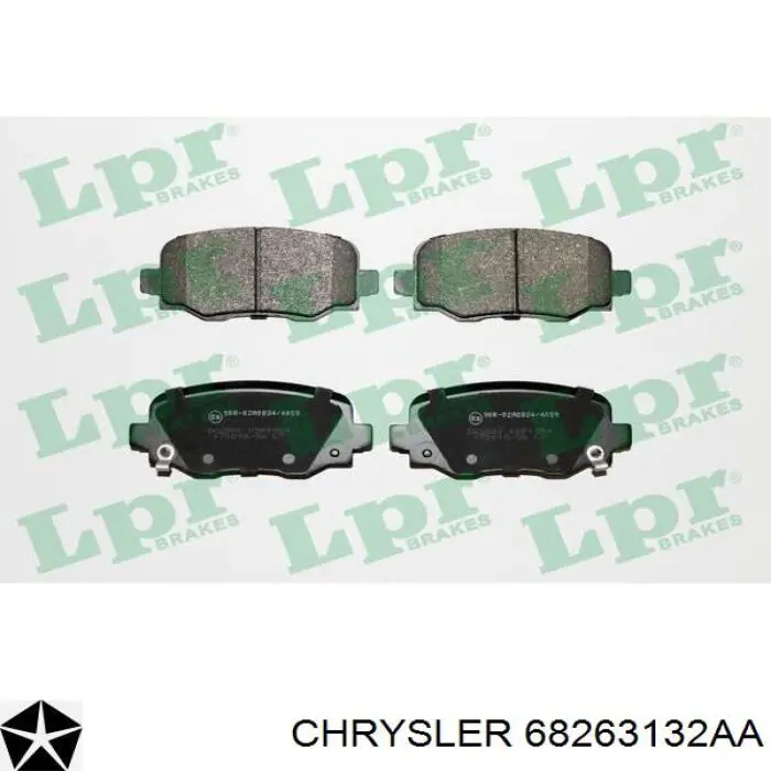 Sapatas do freio traseiras de disco Chrysler 68263132AA preço, a partir de 30,72 USD