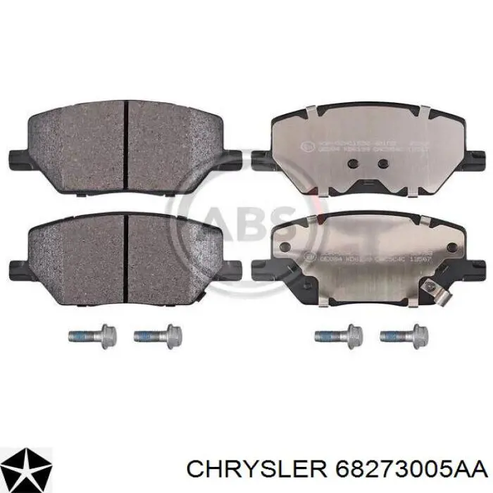68273005AA Chrysler Sapatas do freio dianteiras de disco
