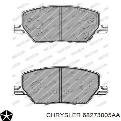 Sapatas do freio dianteiras de disco Chrysler 68273005AA preço, a partir de 23,94 USD