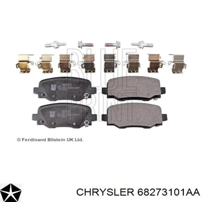 Sapatas do freio traseiras de disco Chrysler 68273101AA preço, a partir de 25,83 USD
