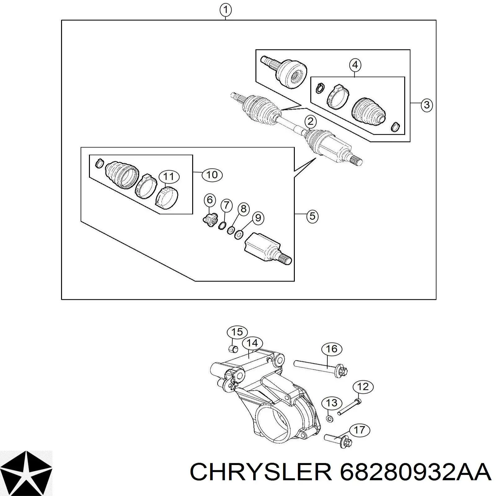  Chrysler 68280932AA preço, a partir de 149,92 USD