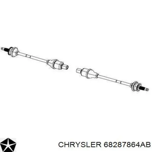 68287864AB Chrysler Semieixo traseiro