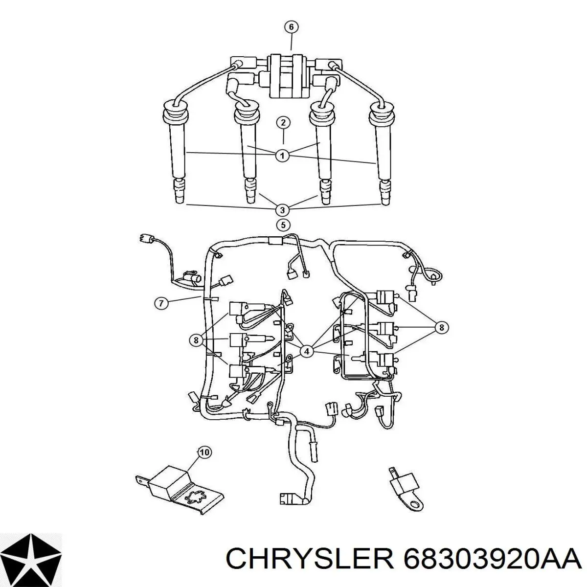 Vela de ignição Chrysler 68303920AA preço, a partir de 5,89 USD