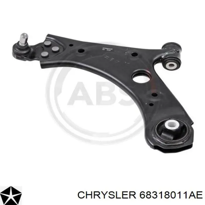 68318011AG Chrysler Braço oscilante inferior esquerdo de suspensão dianteira
