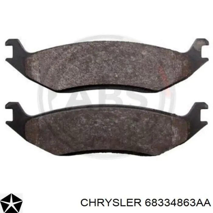 68334863AA Chrysler Sapatas do freio traseiras de disco