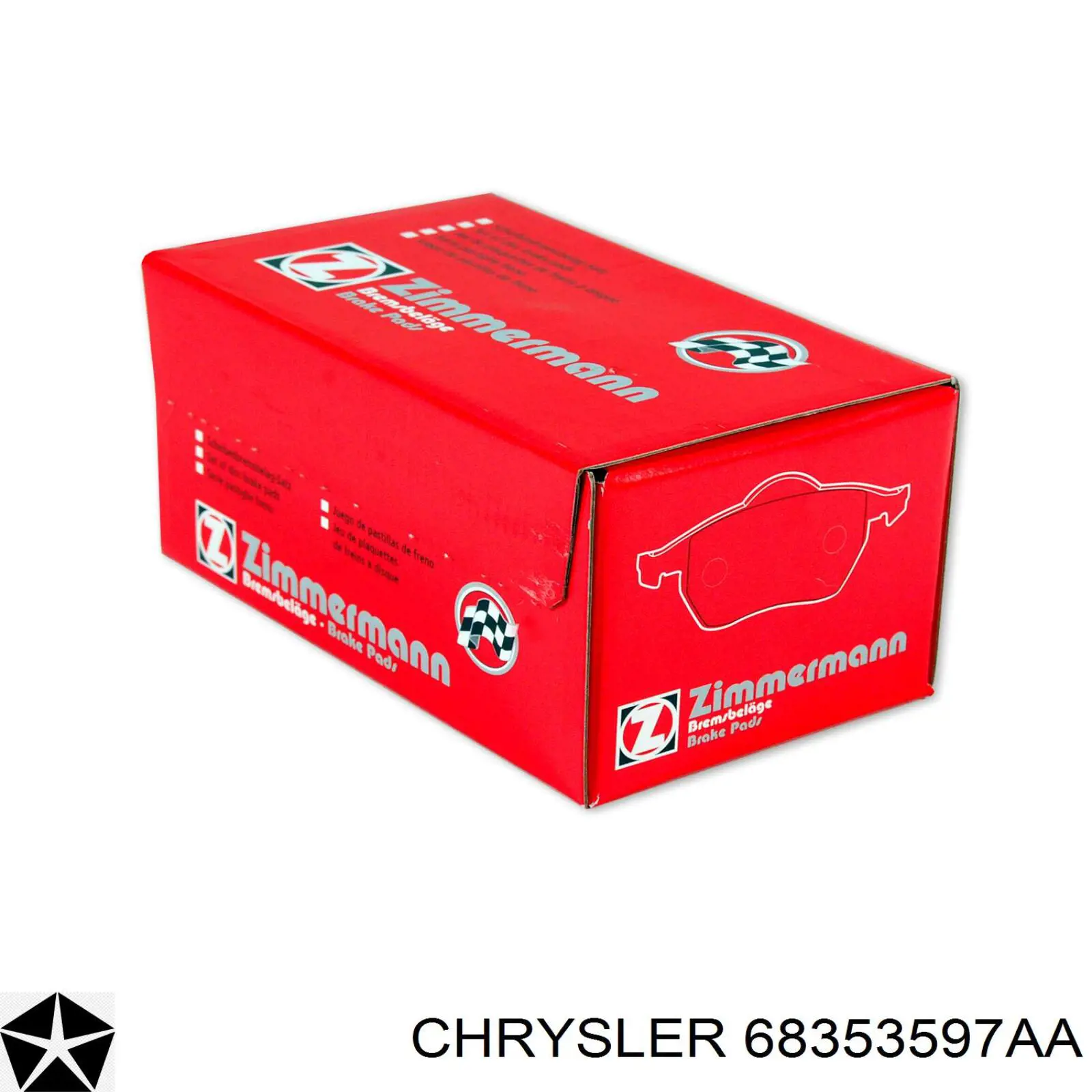68353597AA Chrysler Sapatas do freio traseiras de disco