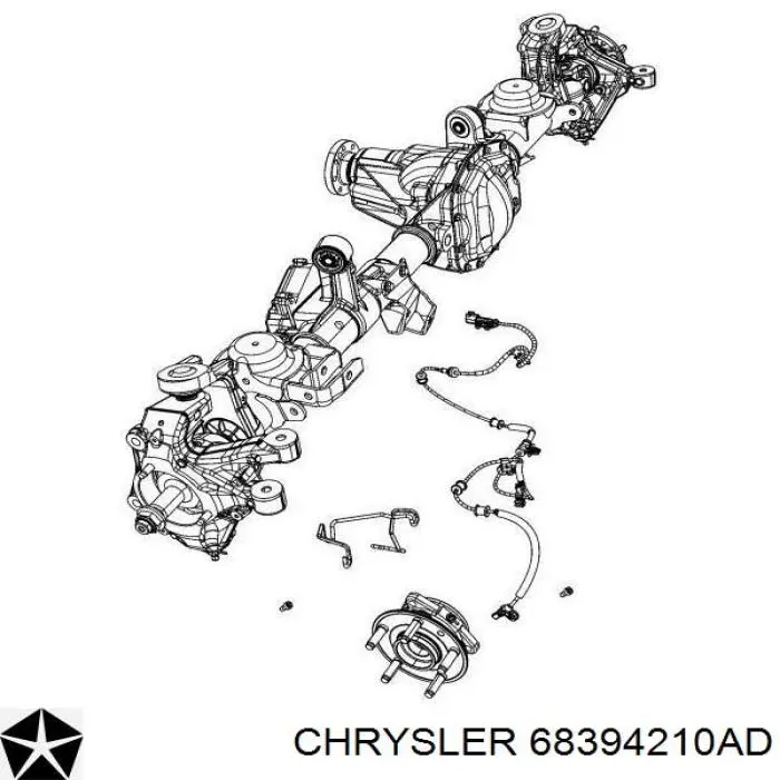 68394210AD Chrysler Sensor dianteiro de ABS