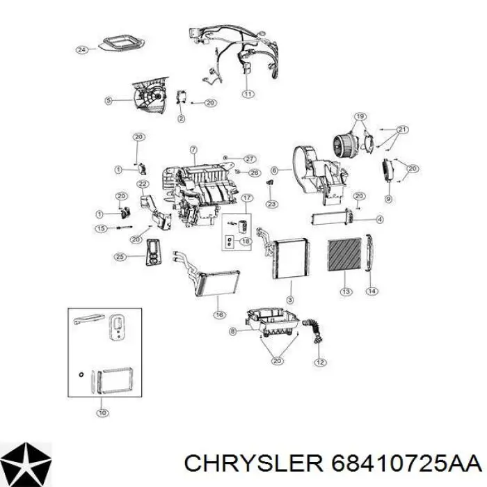 68410725AA Chrysler Filtro de salão