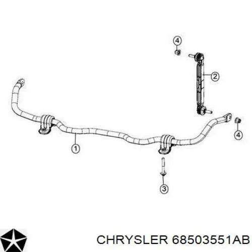 Montante de estabilizador dianteiro Chrysler 68503551AB preço, a partir de 14,03 USD