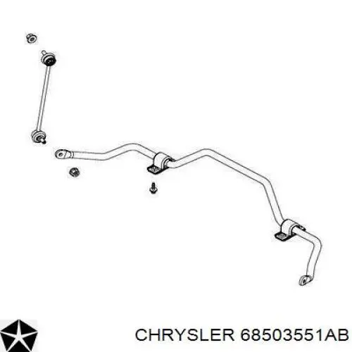 Compre 68503551AB Chrysler Montante de estabilizador dianteiro