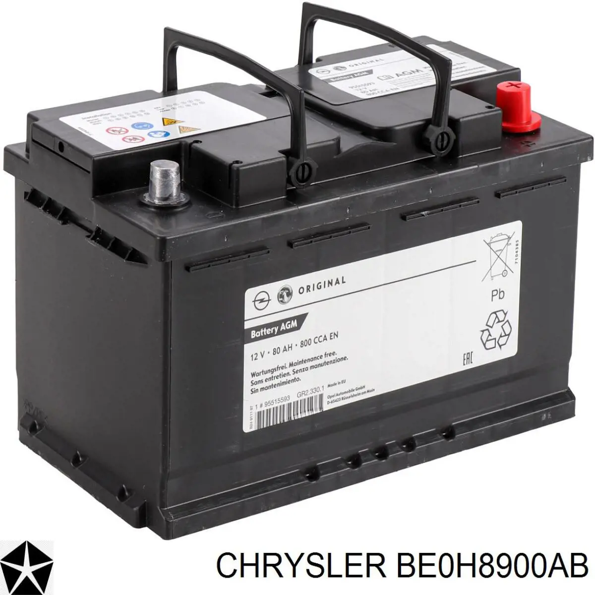 Bateria recarregável (PILHA) Chrysler BE0H8900AB preço, a partir de 490,98 USD