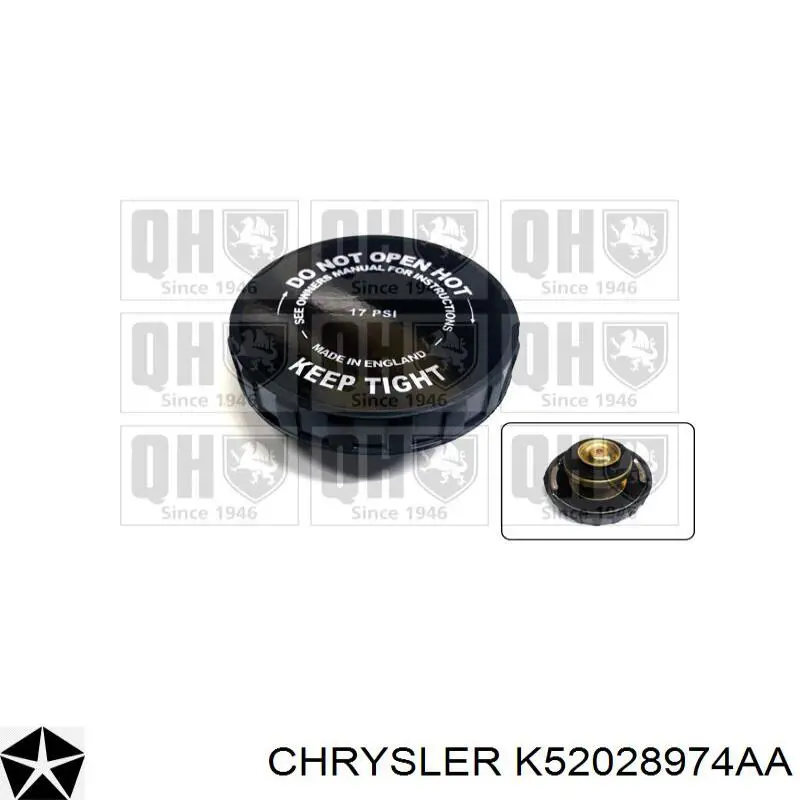 Tampa (tampão) do radiador Chrysler K52028974AA preço, a partir de 54,65 USD