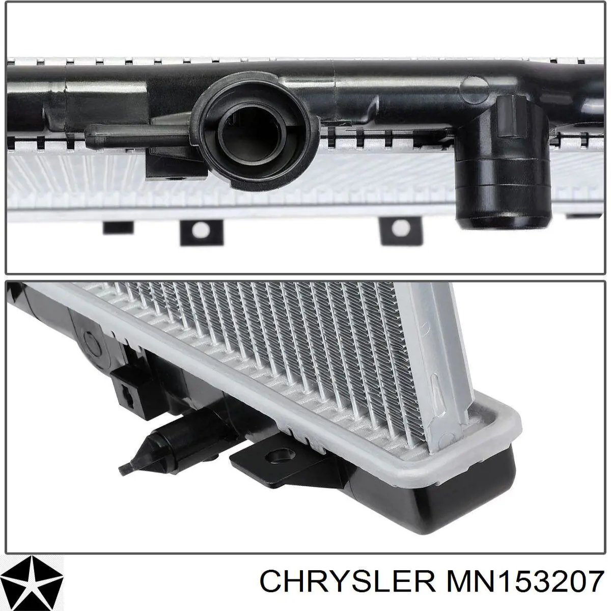 MN153207 Chrysler Radiador de esfriamento de motor