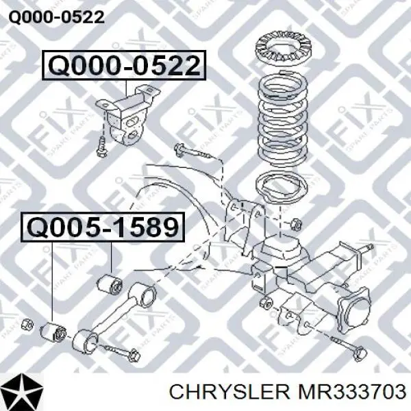 Amortecedor dianteiro esquerdo MR333703 Chrysler
