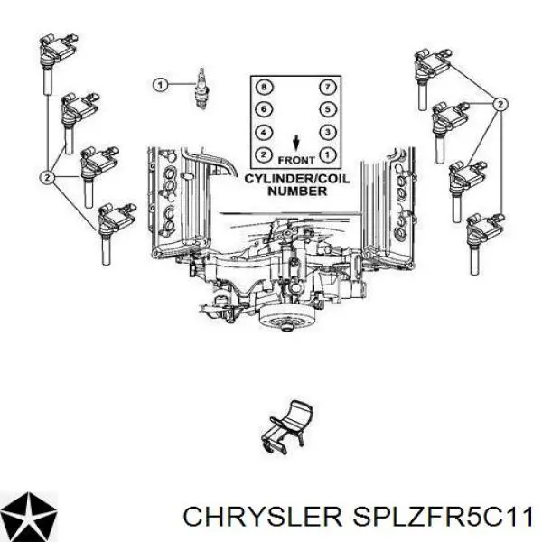 SPLZFR5C11 Chrysler Vela de ignição