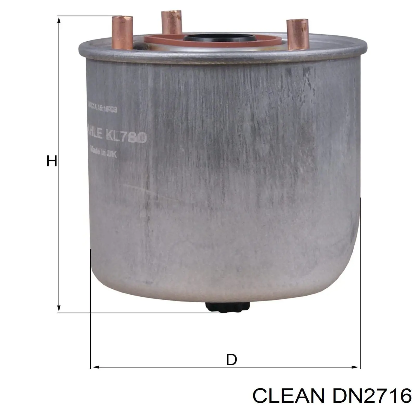 Filtro de combustível DN2716 Clean