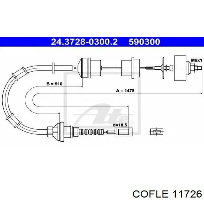 Cabo de embraiagem Cofle 11726 preço, a partir de 31,28 USD