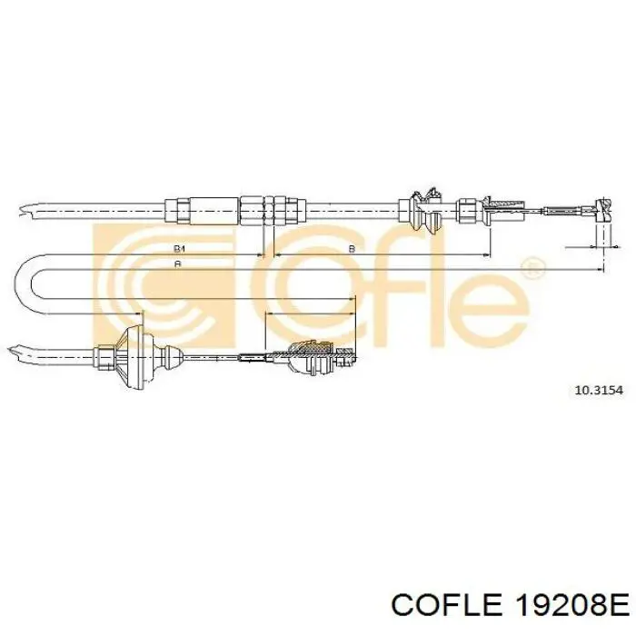 Cabo de embraiagem Cofle 19208E preço, a partir de 17,51 USD