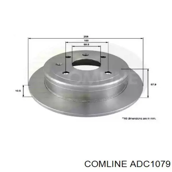 ADC1079 Comline Disco do freio traseiro
