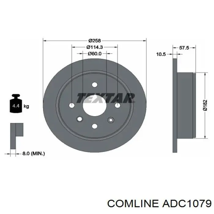 Compre ADC1079 Comline Disco do freio traseiro