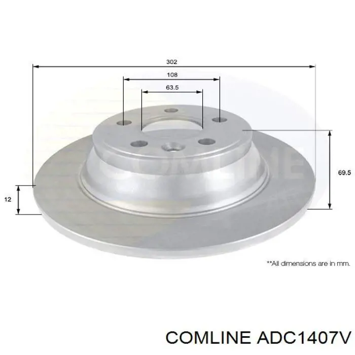Compre ADC1407V Comline Disco do freio dianteiro