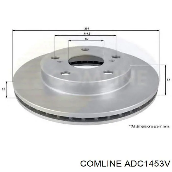 Compre ADC1453V Comline Disco do freio traseiro