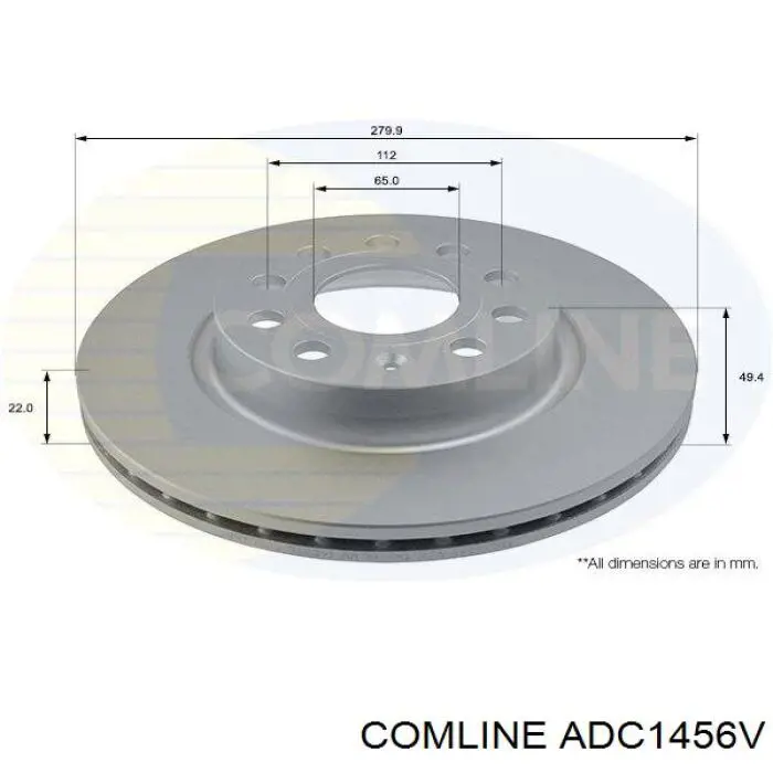 ADC1456V Comline Disco do freio dianteiro