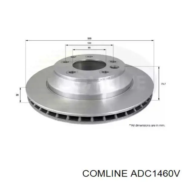 ADC1460V Comline Disco do freio traseiro