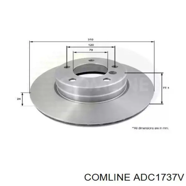 ADC1737V Comline Disco do freio dianteiro