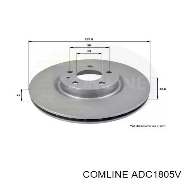 ADC1805V Comline Disco do freio dianteiro